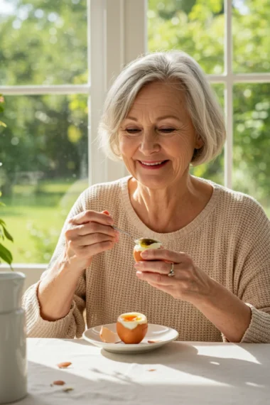 Senior Citizens Eat Pasteurized Eggs